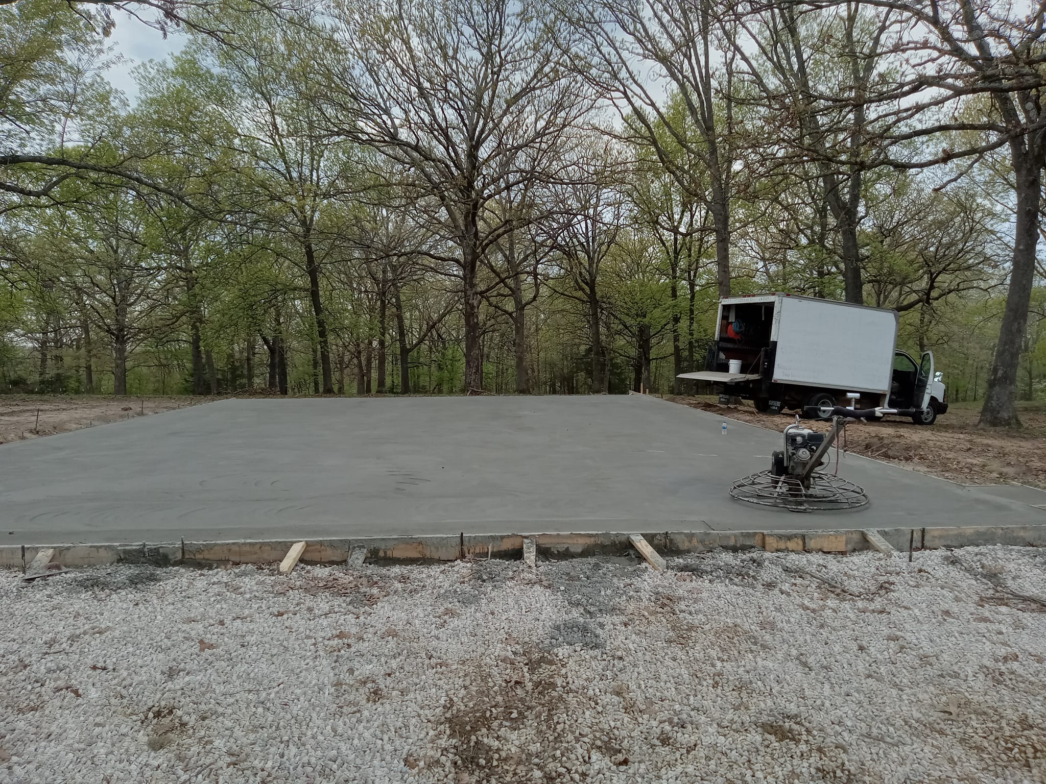 Concrete pour and finishing