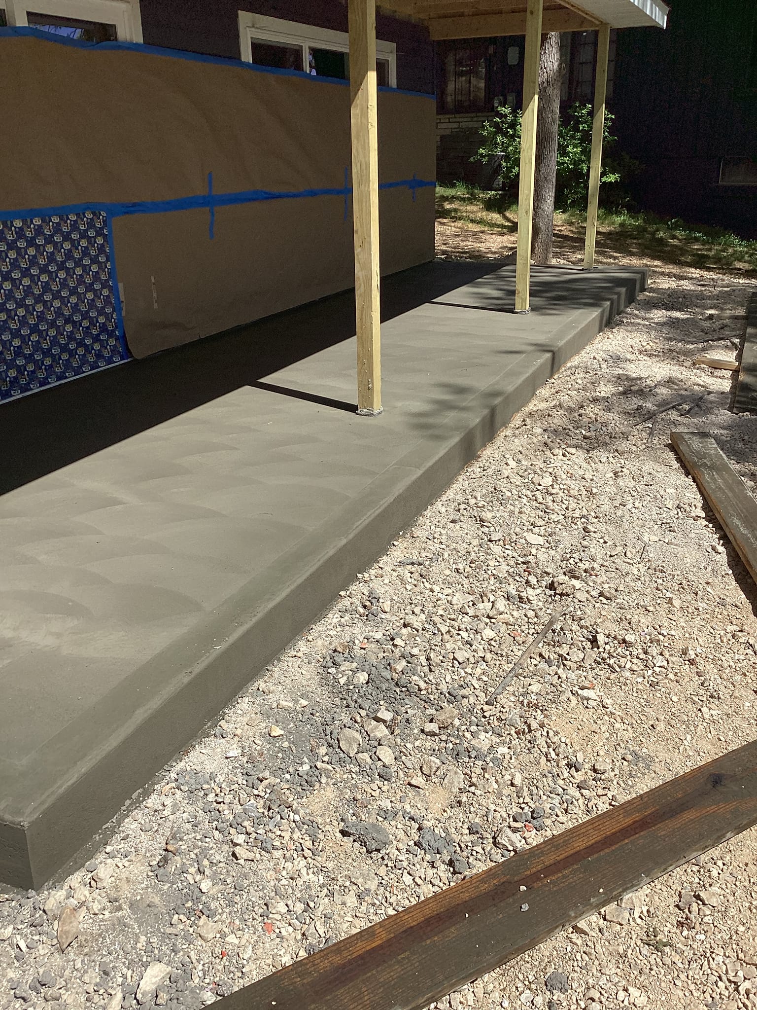 Finished concrete surface