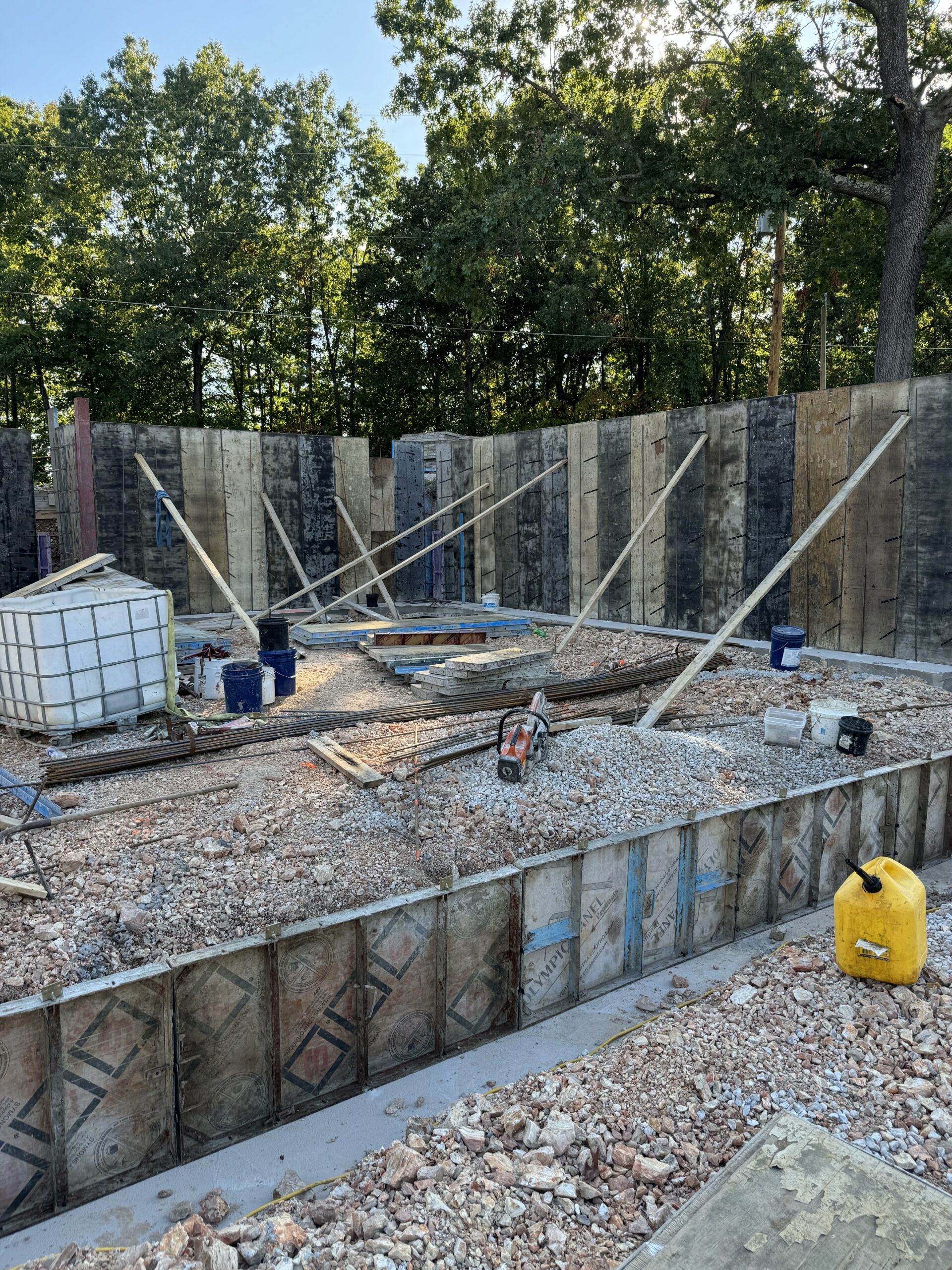 Concrete construction site